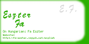 eszter fa business card